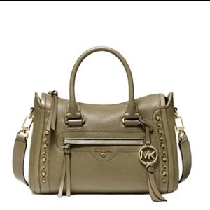 ***SOLD** MK Carine Small Studded Satchel Green